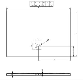 Sprchová obdélníková vanička - 2