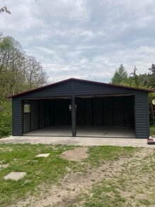 Plechová dvojgaráž 7x6m - 2