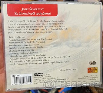 CD J. Škvorecký - Ze života lepší společnosti (Popron 2007) - 2