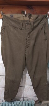 Vojenské důstojnické kalhoty asi 1 rep.90 cm pas - 2