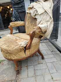 Starožitná křesla /rokoko/ - k renovaci - 2