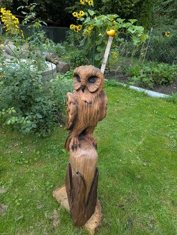 Dřevěná socha - sova - 2