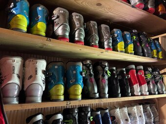 Dětské lyže 70 až 130cm + lyžáky vel. 24-38 - 2