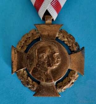 R-U FJI medaile-JUBILEJNÍ KŘÍŽ 1848-1908 stuha plastová "R - 2