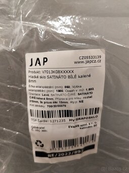 Skleněné posuvné dveře JAP Satináto čiré 85 cm - 2
