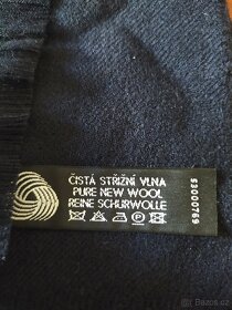 Šála modrá 100% vlna - 2