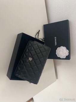 Chanel woc - kabelka na řetízku, černá, silver hw - 2