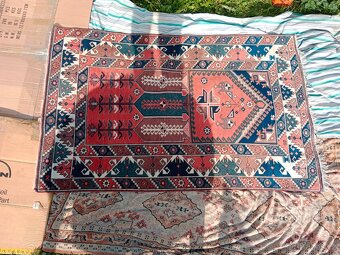 Pěkný starý ručně tkaný zachovalý koberec v.4 - 2