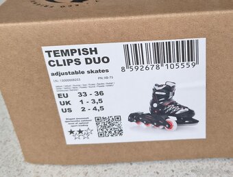 Dětské brusle 2v1, vel 33-36 - 2