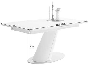 Jídelní stůl NOVEL rozkládací 200 x 90cm designový - 2