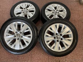 Originál Volkswagen ALU kola 5x112 r16 letní pneu 8mm - 2