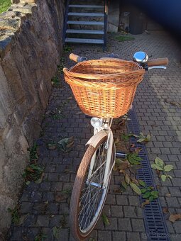 Moderní retro kolo, brašny, košík, 7převodů - 2