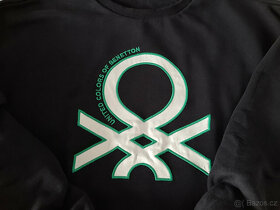 HOLČIČÍ ČERNÁ MIKINA BENETTON vel.3XL 13-14let - 2