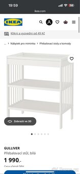 Přebalovací stůl GULLIVER + přebalovací podložka VÄDRA - 2