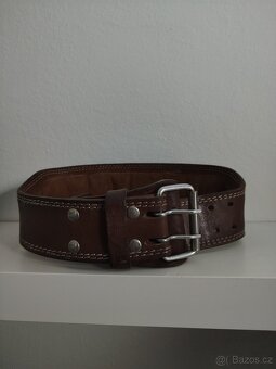 Fitness opasek MadMax Full leather MFB246 Brown M - 2