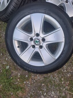 Alu kola 5x112 originál Škoda Octavia II 205/55 R16 - 2