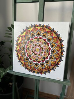 Mandala na plátně 40x40 - 2