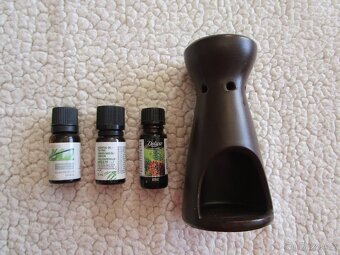 Nová hnědá aromalampa + 3x nový esenciální olej - 2