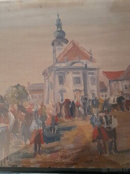 Slovácko  olej na kartonů - 2