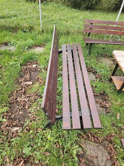 Zahradní posezení set -stůl a 4 lavice - 2