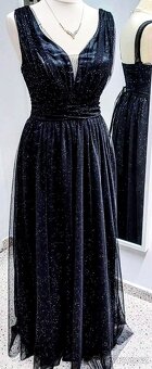 S-M NOVÉ plesové šaty TŘPYTIVÉ - 2