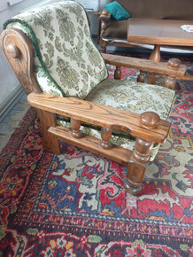 Sedací souprava  rustikální+kožená souprava - 2