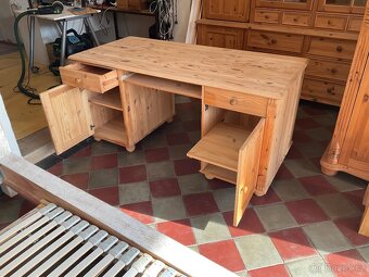 Psací stůl voskované borovice Masiv - 2