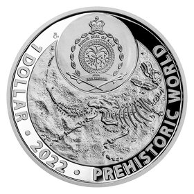 Prodám 1 Oz stříbrnou minci Triceratops (proof) - 2