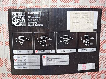 TOPWET TWE 110 BIT S – vyhřívaná střešní vpusť - 2
