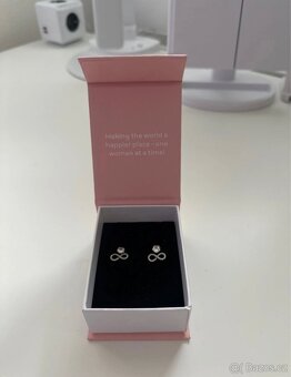 Stříbrné náušnice nekonečno Silent jewerly - 2
