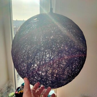 Zavesna lampa cerna sitovana - 2