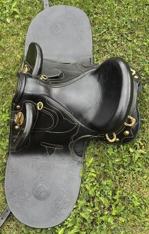 Australské sedlo bez hrušky černé krátké - 2