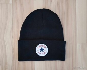 Černá unisex zimní čepice kulich Converse Chuck - 2