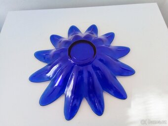 Modrá, skleněná mísa - 2