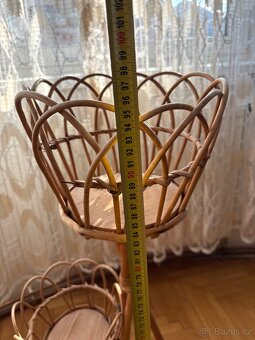 Proutěný stojan na 3 květiny (výška 96 cm) - 2