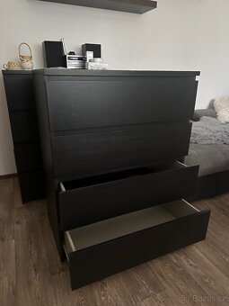 Komoda Malm +noční stolek+knihovna Kallax - 2