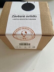 Závěsné svítidlo (lustr s kovovým tubusem) černé - 2