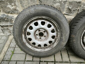 SADA LETNÍCH KOL 5X100 R15 VČETNĚ PNEU BARUM 195/65R15 - 2