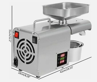 Elektrický lis na olej – nerez 304, 610 W - 2