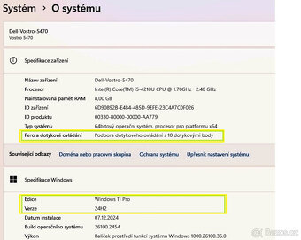 Dell Vostro 5470 dotykový i5-4210U 8GB 2xGPU SSD W11Pro - 2