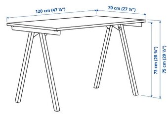 Psací stůl TROTTEN 120x70, IKEA - 2