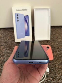 Samsung Galaxy A54 5G 128gb violet. TOP stav, zaruka, obal. - 2