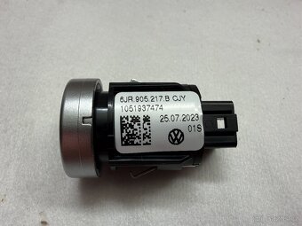 Tlačítko START ENGINE STOP koncernu VW - stříbrné - 2