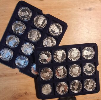 Stříbrné medaile - Největší osobnosti Českého národa Ag 999 - 2