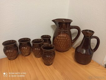 Keramická souprava na víno - 2