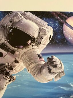 Obraz vesmírný, s kosmonautem -tisk na plátně - 2