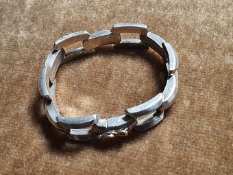 masivní stříbrný náramek, ART DECO - 2