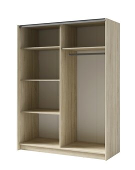 Šatní skříň sonoma TOP STAV (1,5 roku záruky) šířka 150 cm - 2