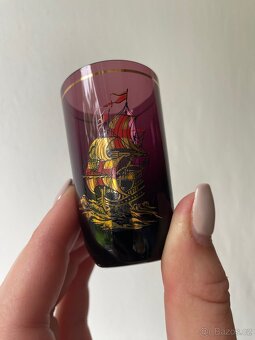 Vintage rubínové panáky - 2