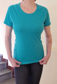 Nové dámské tyrkysové fitness funkční tričko - vel. L - 2